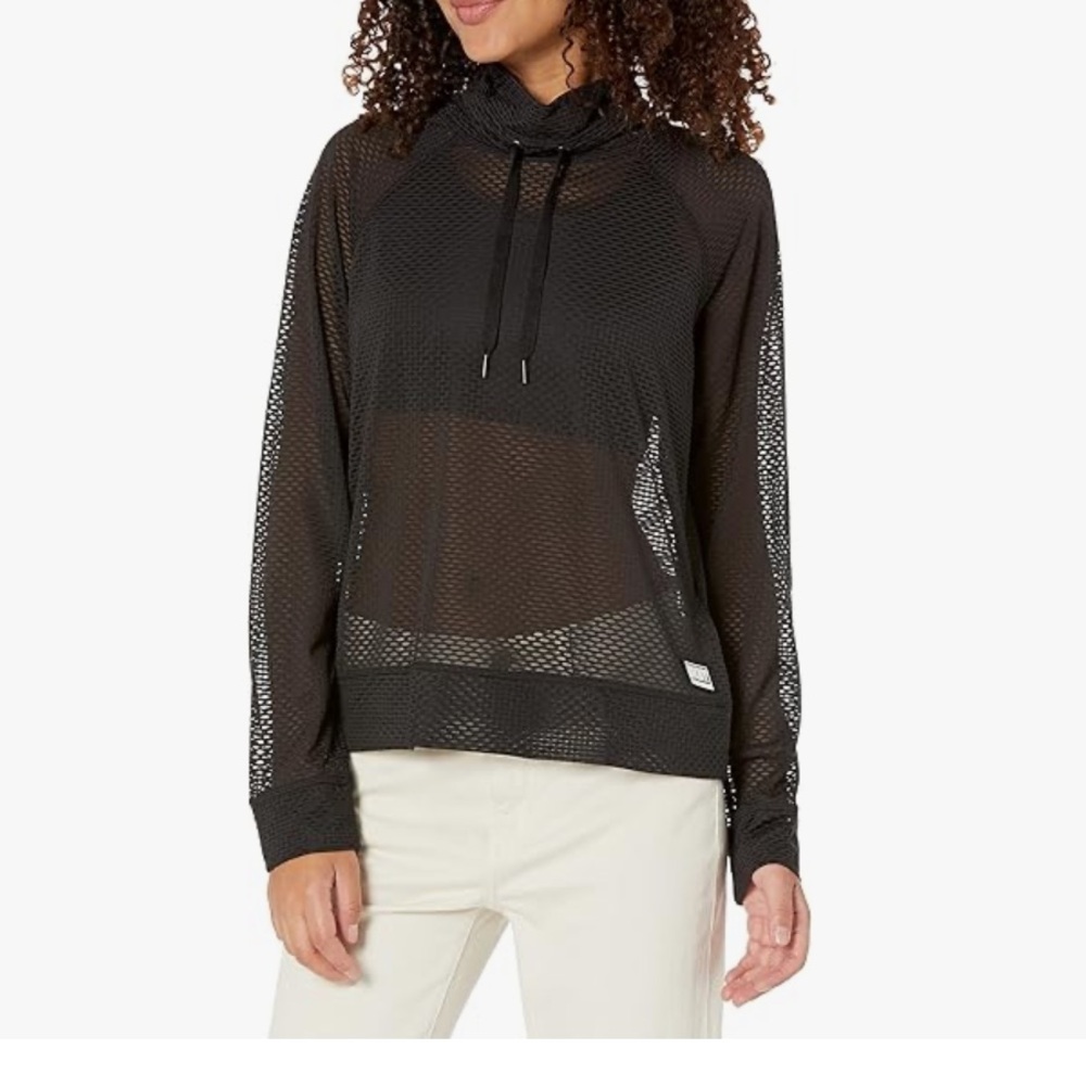 DKNY Women's Mesh Drawstring Hoodie. NWOT size. Small